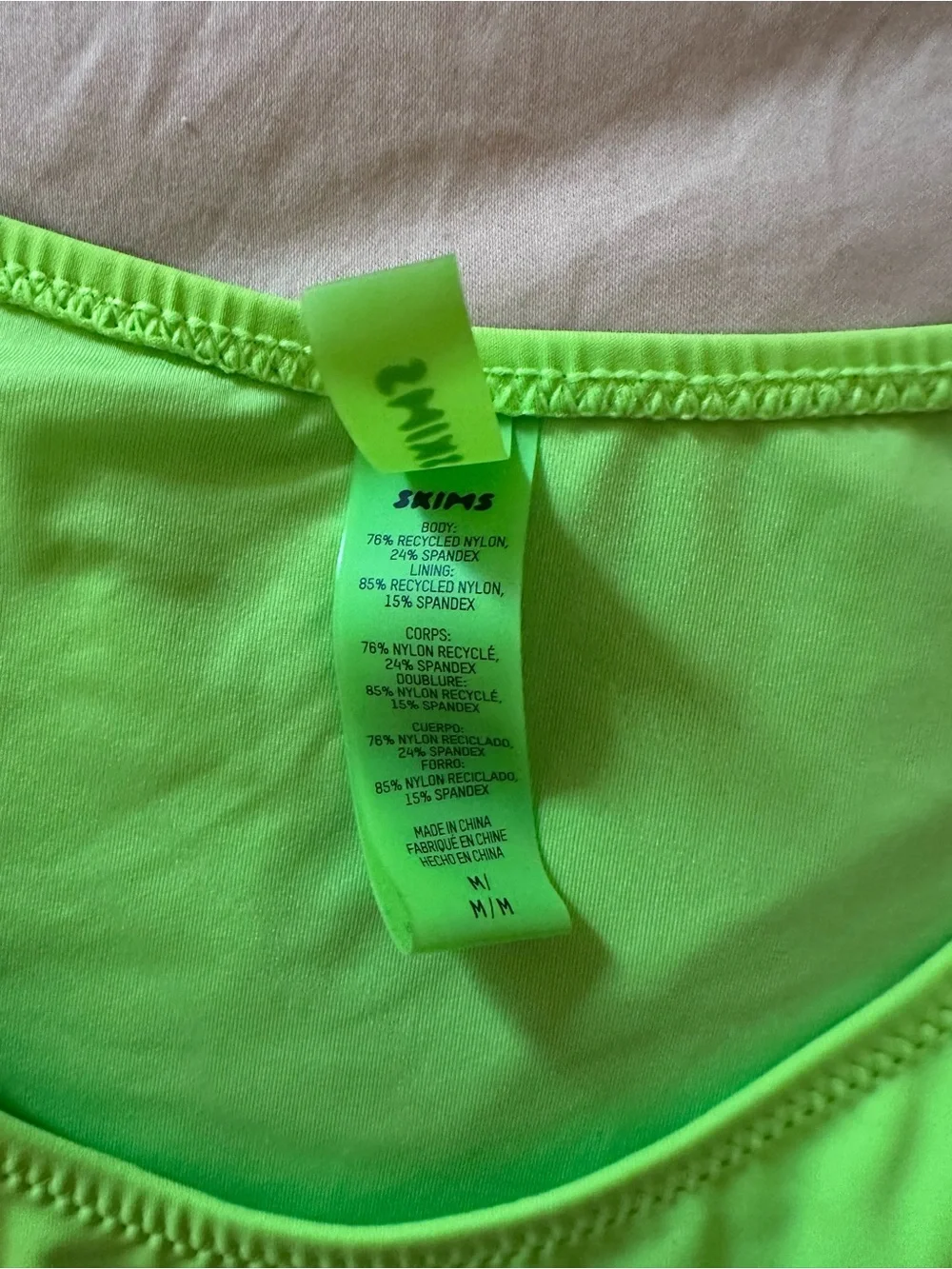 Skims Neon Green Two Piece Bikini Set